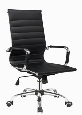 현대 디자이너 브라운 가죽 사무실 의자, 조정가능한 높은 후선 업무 의자