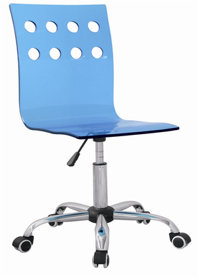 조정가능한 고도 뒤 현대 디자인을 가진 파란 아크릴 의자