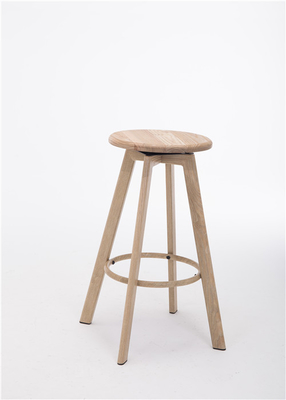 현대 나무 - 금속 하이바 쌓을수 있는 방문자 의자 둥근 작은 좌석 같이 -
